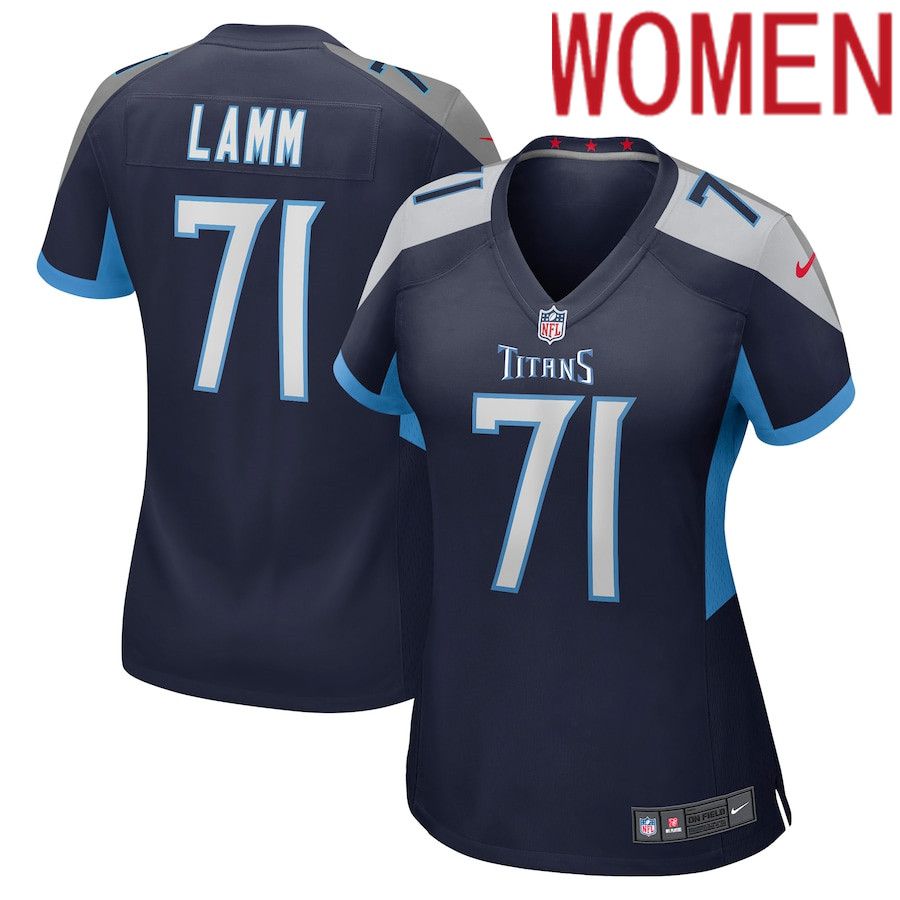 Women Tennessee Titans #71 Kendall Lamm Nike Navy Game NFL Jersey->women nfl jersey->Women Jersey